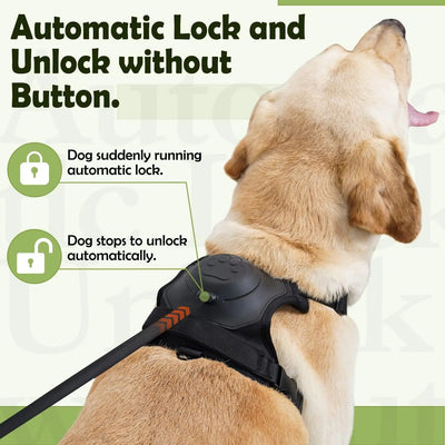 2 in 1 No Pull Dog Harness with Retractable Leash