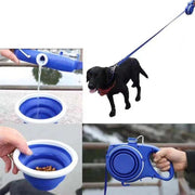 Multifunctional Dog Leash with Built-in Water Bottle, Bowl, Waste Bag