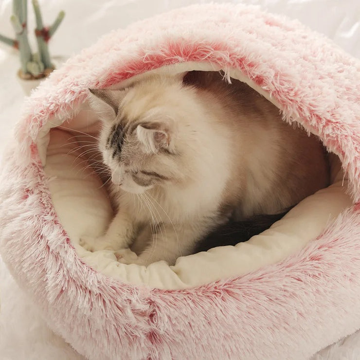 Warm bed house for cats and small dogs