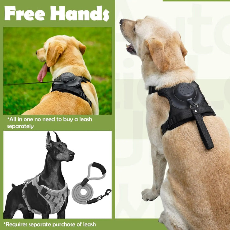 2 in 1 No Pull Dog Harness with Retractable Leash